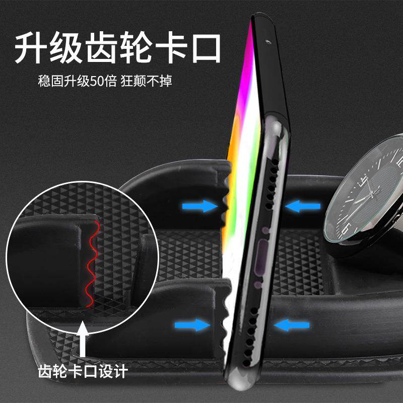 车载石英表钟表手机支架仪表台时钟汽车时间车内装饰用品车用