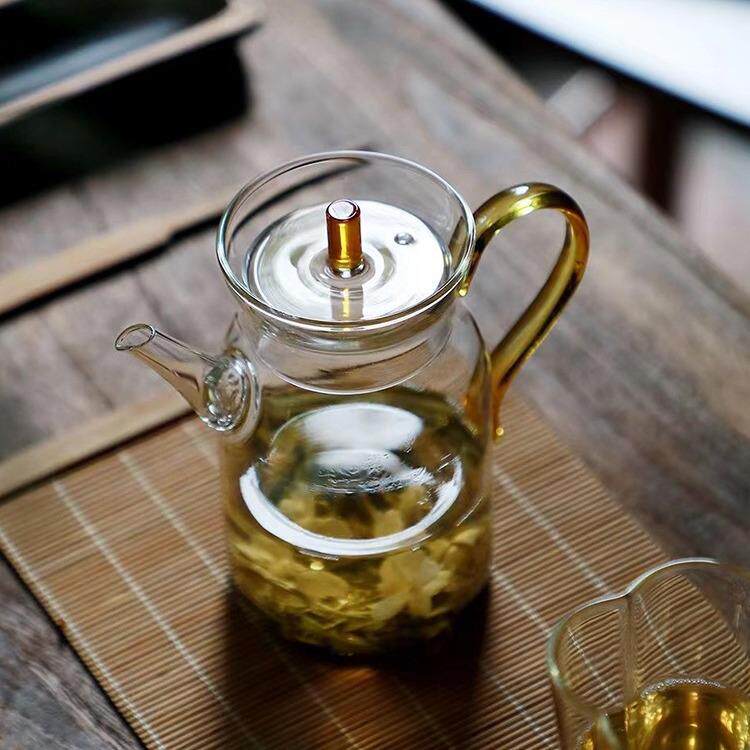 玻璃壶绿茶壶仿宋执壶耐高温可煮小壶红茶泡茶壶小宋壶简约花茶壶