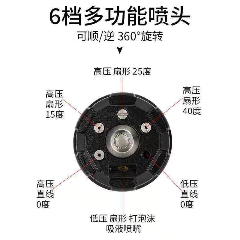 1/4快速接压洗车机水枪喷头扇形多功能喷嘴清洗机枪头家用喷头