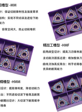 紫金不锈钢专用桃型刀片 WNMG080404-MM WNMG080408-HMM HMF 耐磨