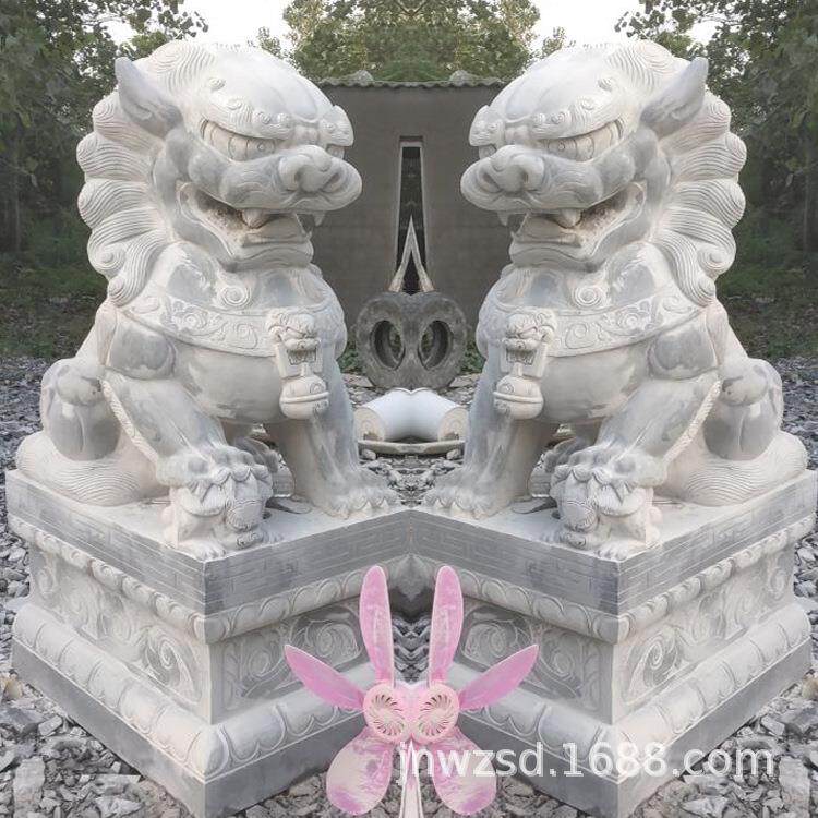 别墅大门石刻瑞兽图片大全厂门口石兽制作石质大门兽价格
