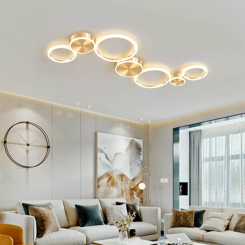 新款卧室灯简约现led吸顶灯时尚创意圆形设计师个性灯具房间灯