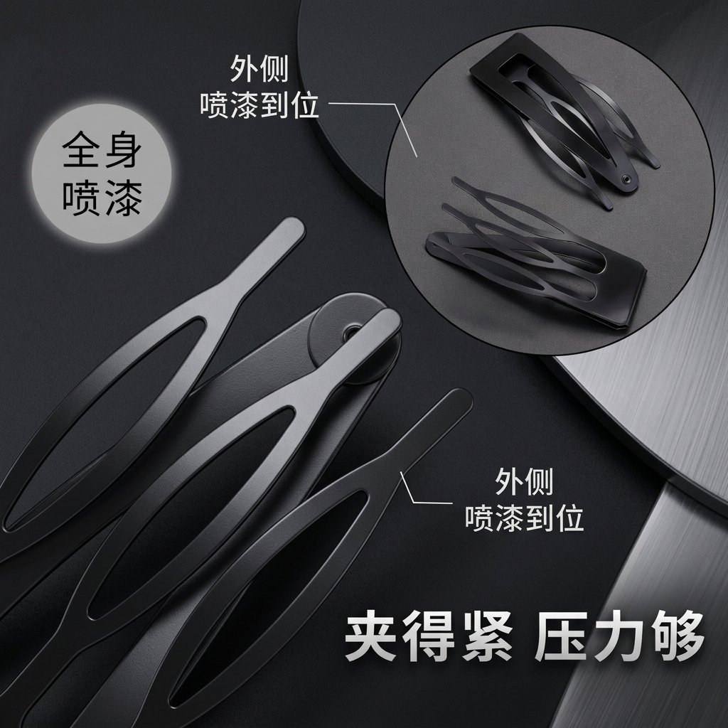 2026新款黑色隐形BB夹刘海固定
