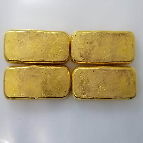 仿古工艺品金元宝金条金砣黄铜材质非黄金J79