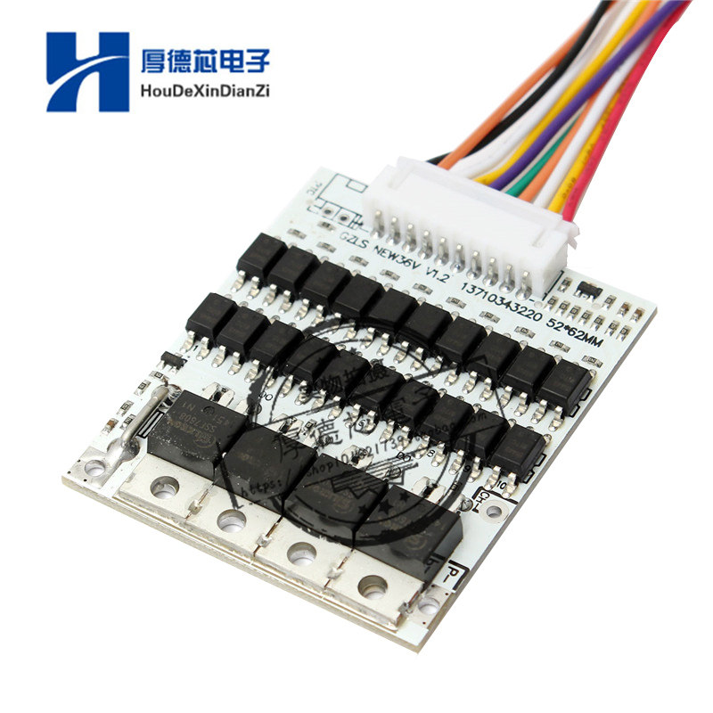 40A平衡电池保护板BMS 36V 10S锂离子电池保护板