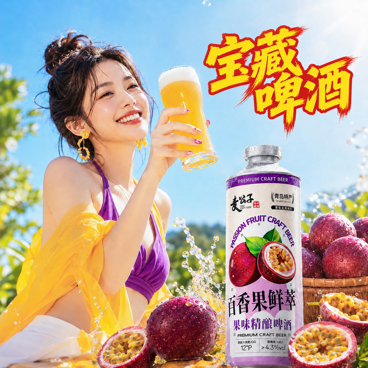 青岛特产精酿啤酒礼盒装