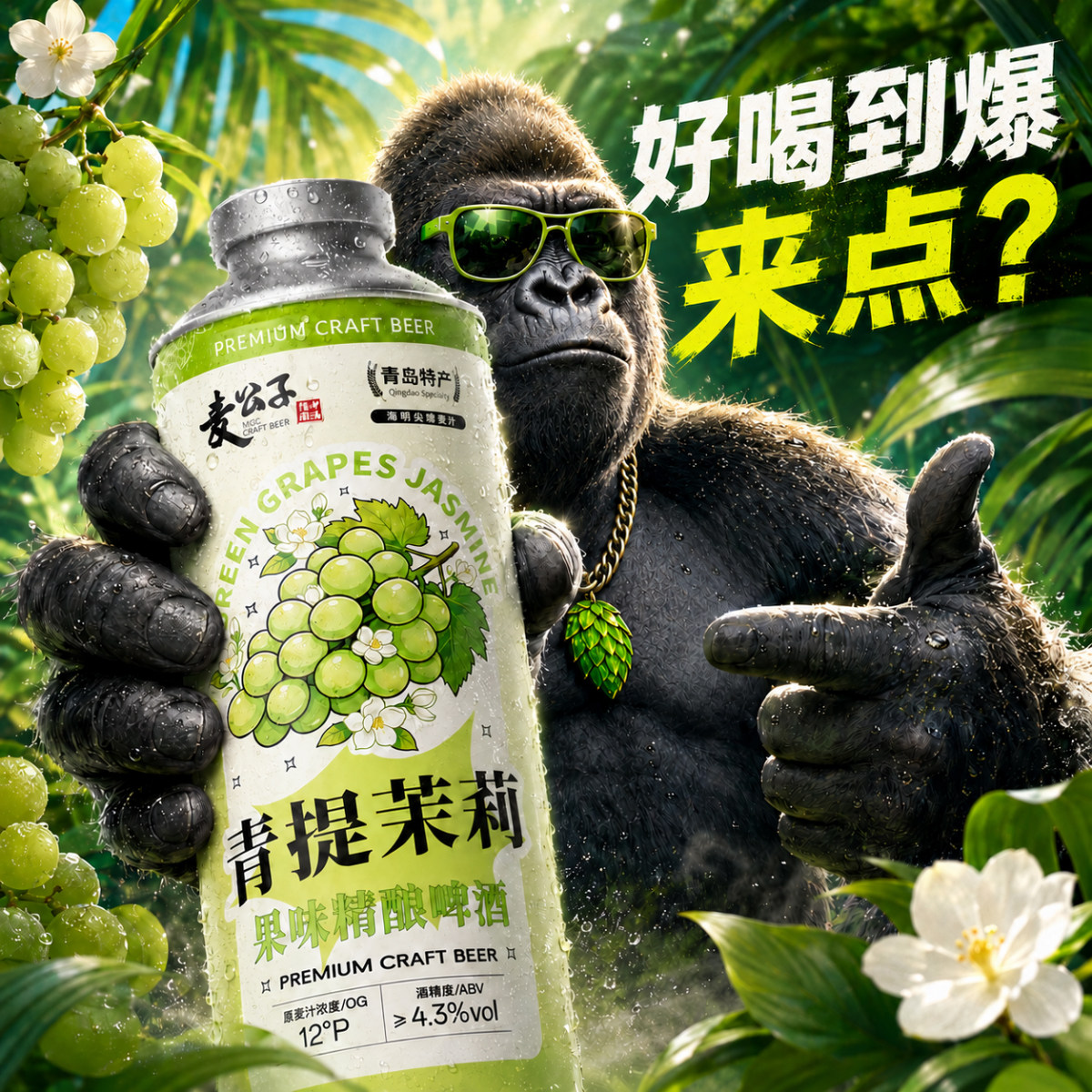 青岛特产精酿原浆啤酒1L桶黄啤白啤黑啤青提茉莉果啤扎啤整箱礼盒