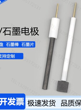 石墨碳棒片圆盘电极辅助对高纯度四氟PEEKCE阴极电解电化学可定制