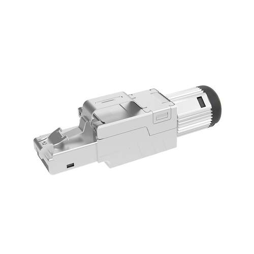 兆龙工业八芯免工具水晶头网路线连接器抗震屏蔽24-26AWG