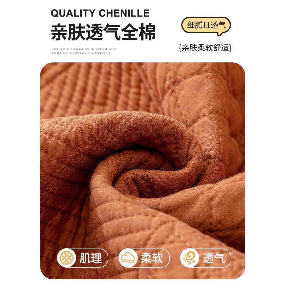 奶油风全棉防猫抓沙发垫四季通用北欧防滑纯棉布艺沙发套罩巾坐垫