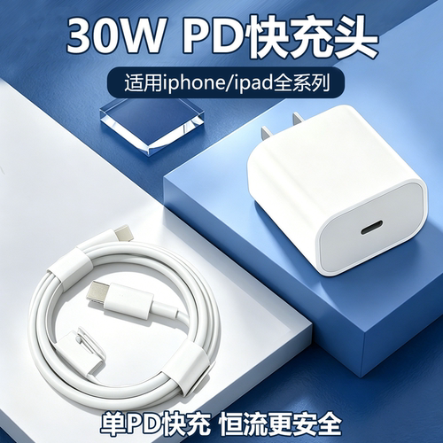 30WPD快充充电器适用iPhoneiPa