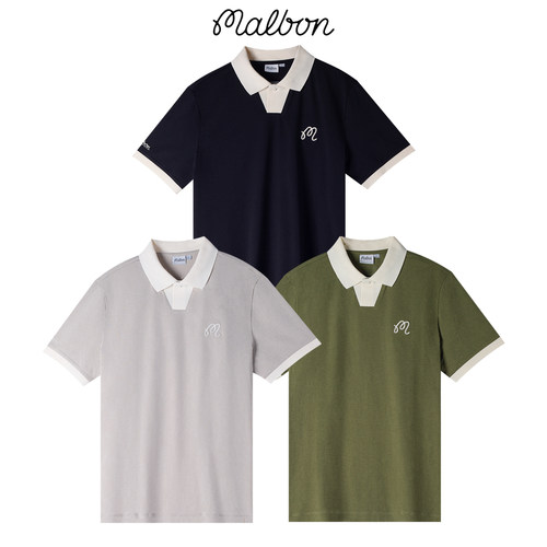 韩国MALBON高尔夫球服男款短袖