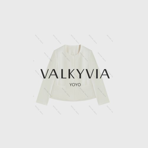 【Valkyvia/悠悠奢品】时尚气质简约短款女士春秋圆领外套WT0006