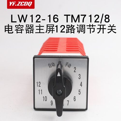 LW12-16 TM712/8电容器柜主屏十二回路调节14档八节万能转换开关