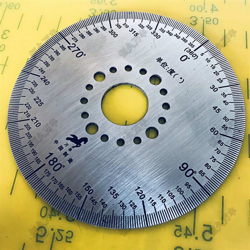 顺时针刻度盘360度圆形不锈钢角度盘100x20x2 A018直销 机械量具