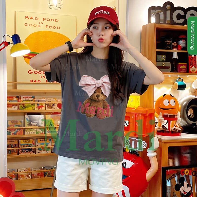 官方旗舰店 Mardi Moving韩国正品2026春夏新款宽松纯棉短袖女t恤