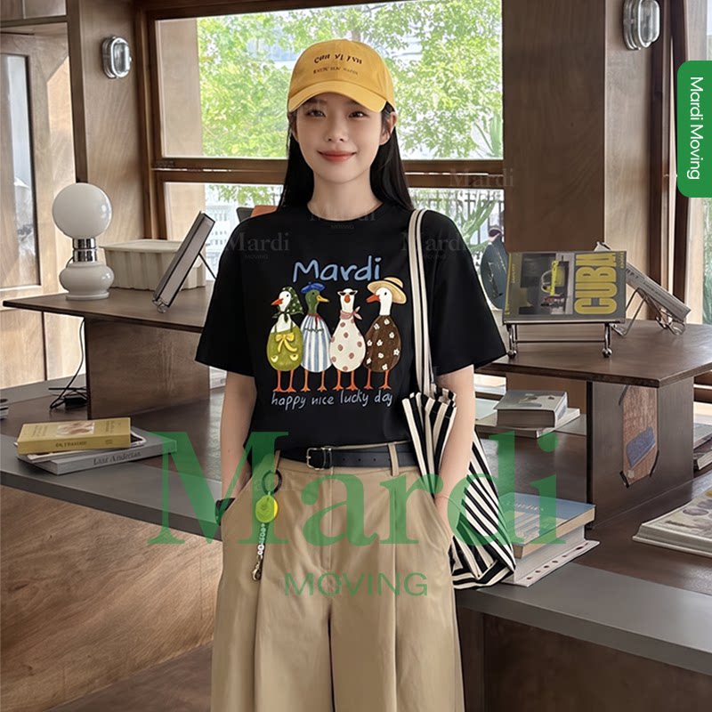 MardiMoving纯棉短袖女T恤图片