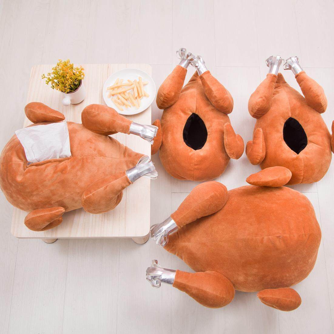 搞怪创意烤鸡火鸡毛绒纸巾套家居车用客厅餐厅纸巾盒卡通抽纸盒