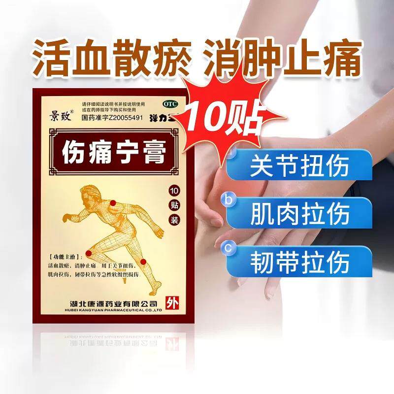 景致康源伤痛宁膏10贴装活血散淤消肿止痛关节扭伤韧带肌肉拉伤
