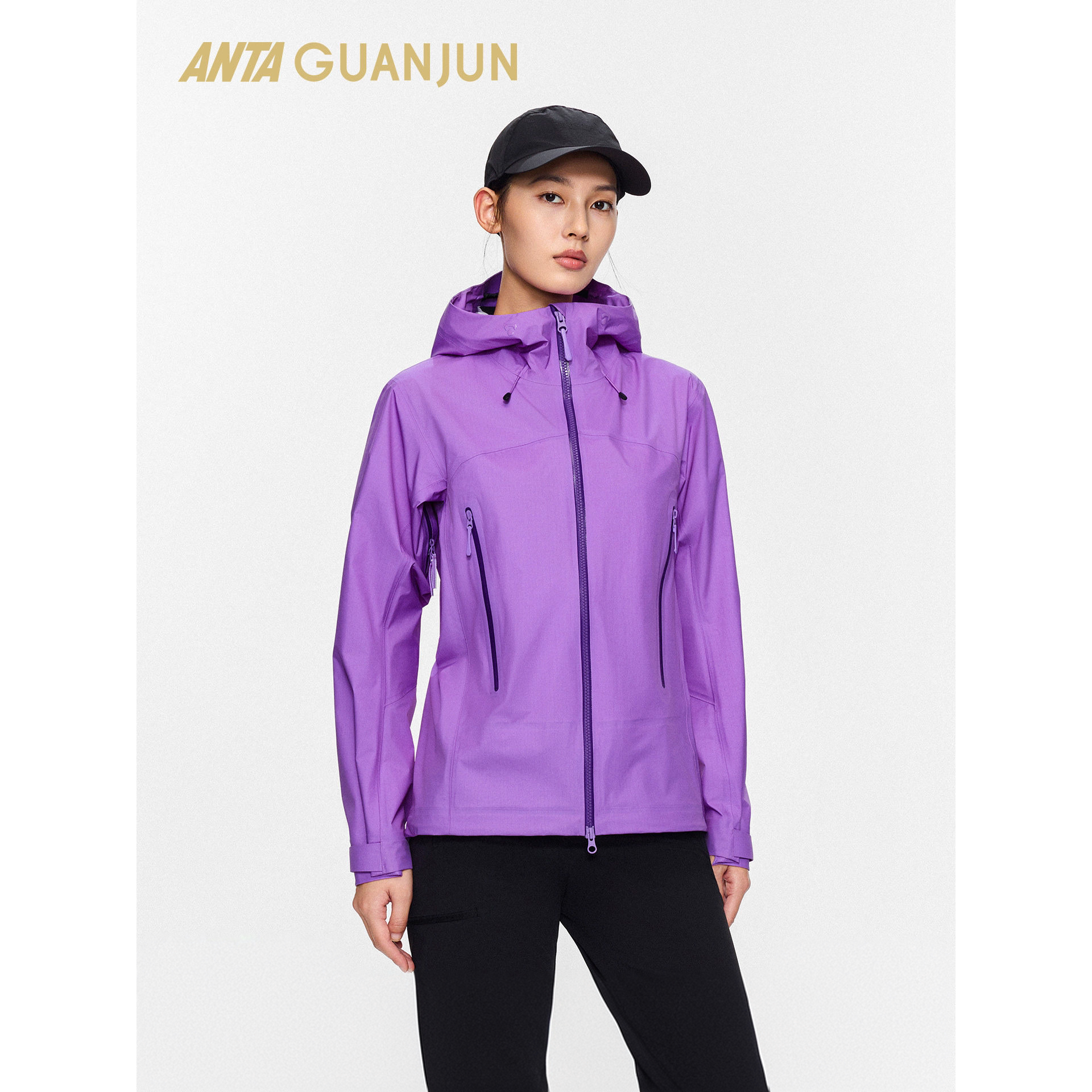 安踏冠军户外系列山锋LT 3L硬壳女防泼水透湿轻质冲锋衣162620628图片