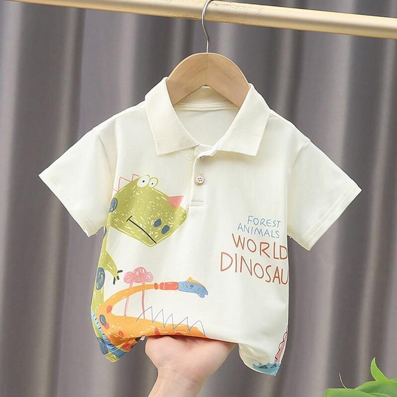 男童短袖恤儿童洋气衫婴儿夏装新款半袖小童女宝宝翻领上衣