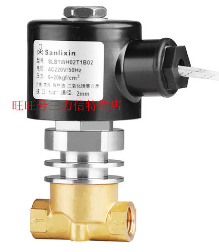 Sanlixin三力信特约店 SLB1WH02T1 AC220V电磁阀高温铜蒸汽阀包邮