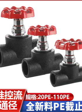20pe不锈钢截止阀4分dn25/32升降式加厚芯阀门水管止水开关配件