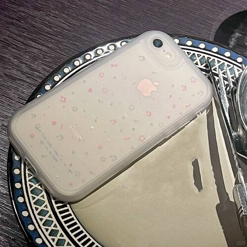音乐符号星星磨砂防摔iPhone壳