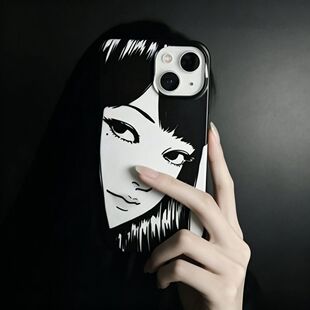 新款富江女孩适用于Phone17promax苹果手机壳16pro15漫画风人物14plus13炫酷设计防摔12/11个性暗黑保护套
