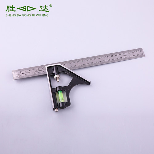 包邮胜达 300mm多功能组合角尺 直角尺 角度木工尺 量角器 钢直尺