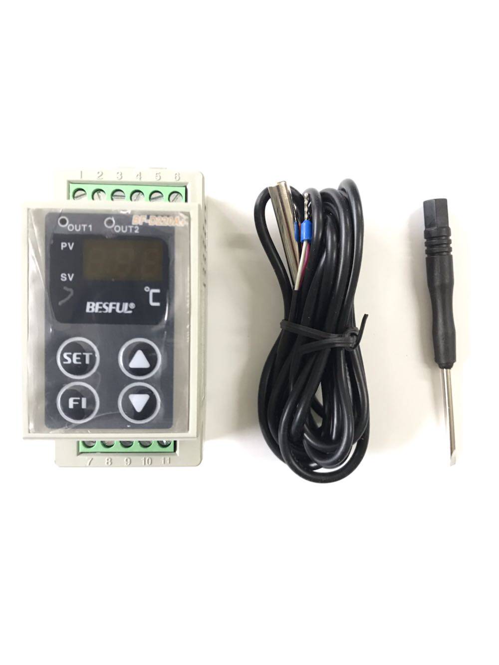 碧河BF-D220A+导轨式温度控制器(两路输出),双路温控仪温控器