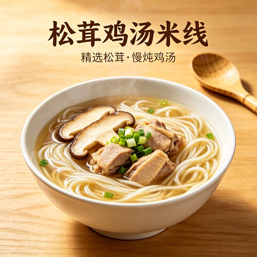 过桥盛宴松茸鸡汤米线袋装速食