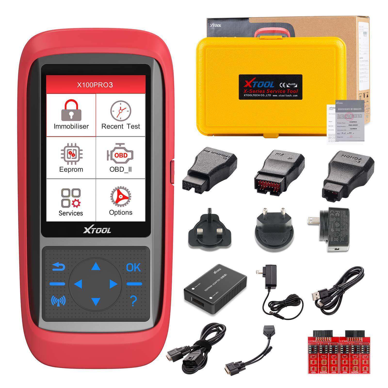 XTOOL X100 Pro3 汽车钥匙防盗匹配仪 支持全套 OBD2 诊断功能