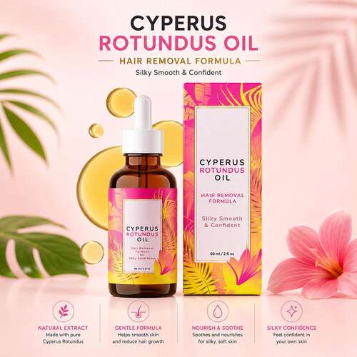 跨境爆品 Cyperus Rotundus Hair Removal香附子脱毛精华油滋润