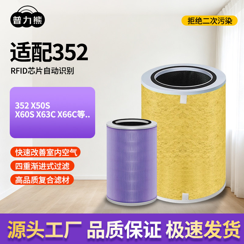 适配352空气净化器滤芯除醛滤网图片