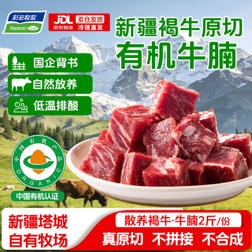 彩云牧歌新疆牛腩有机原切生鲜牛腩块清炖红烧烧烤食材褐牛牛腩肉