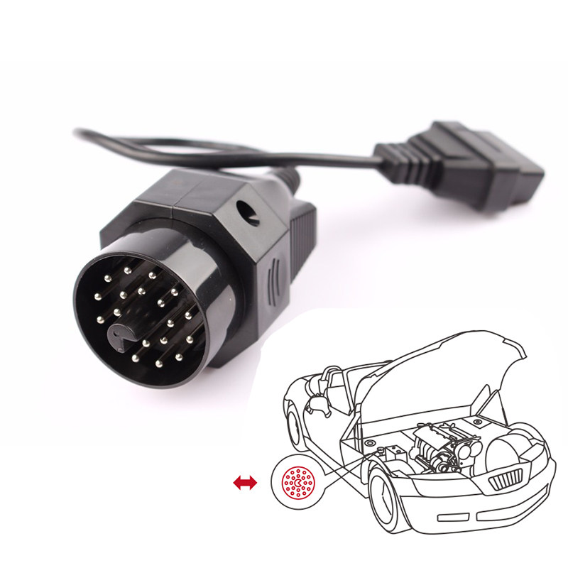 BMW老BMW20pin OBD转16pin针诊断接口 改装年审E30 E34E36E38E9