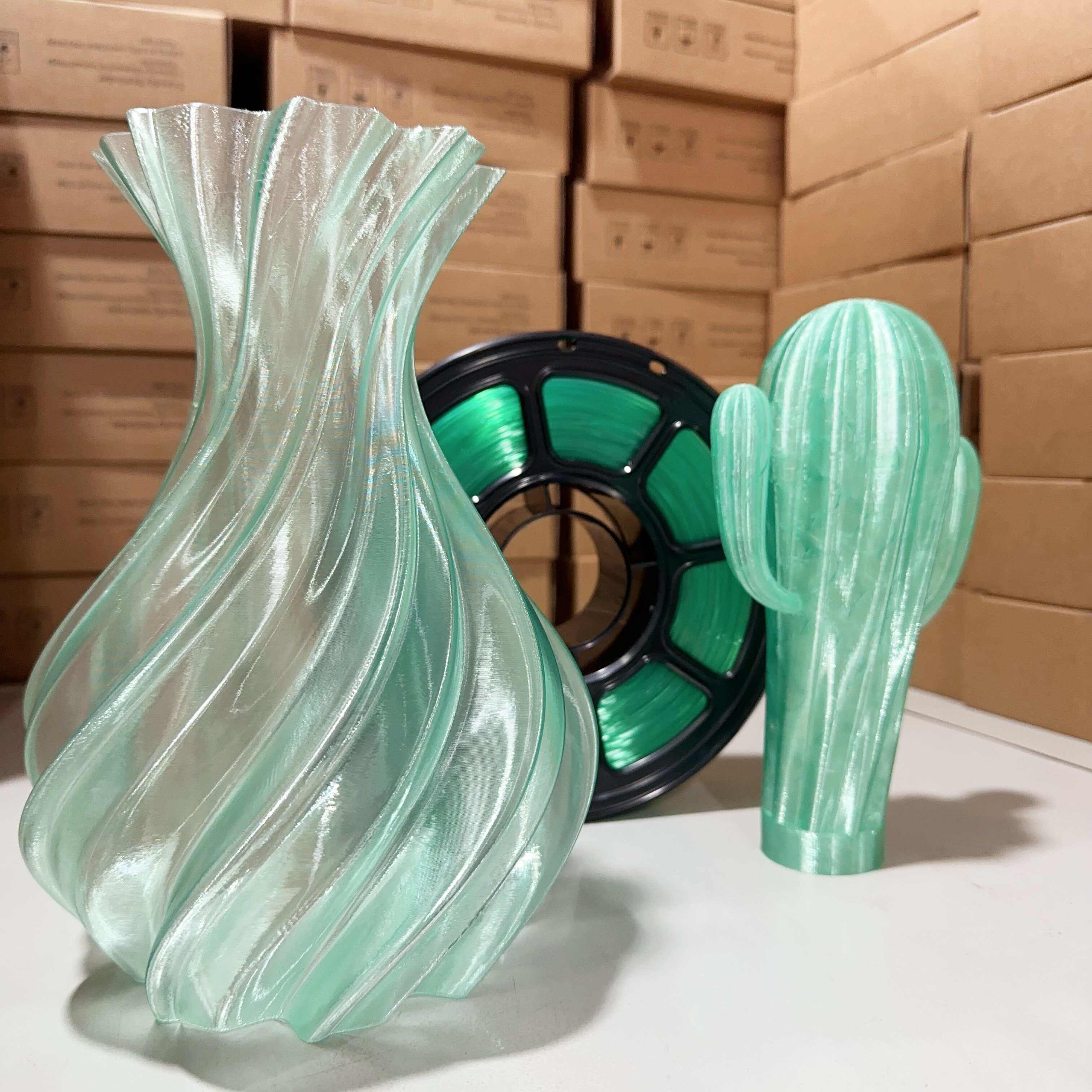 【余】PLA透明浅青玉 单色高透闪亮3d打印耗材1kg