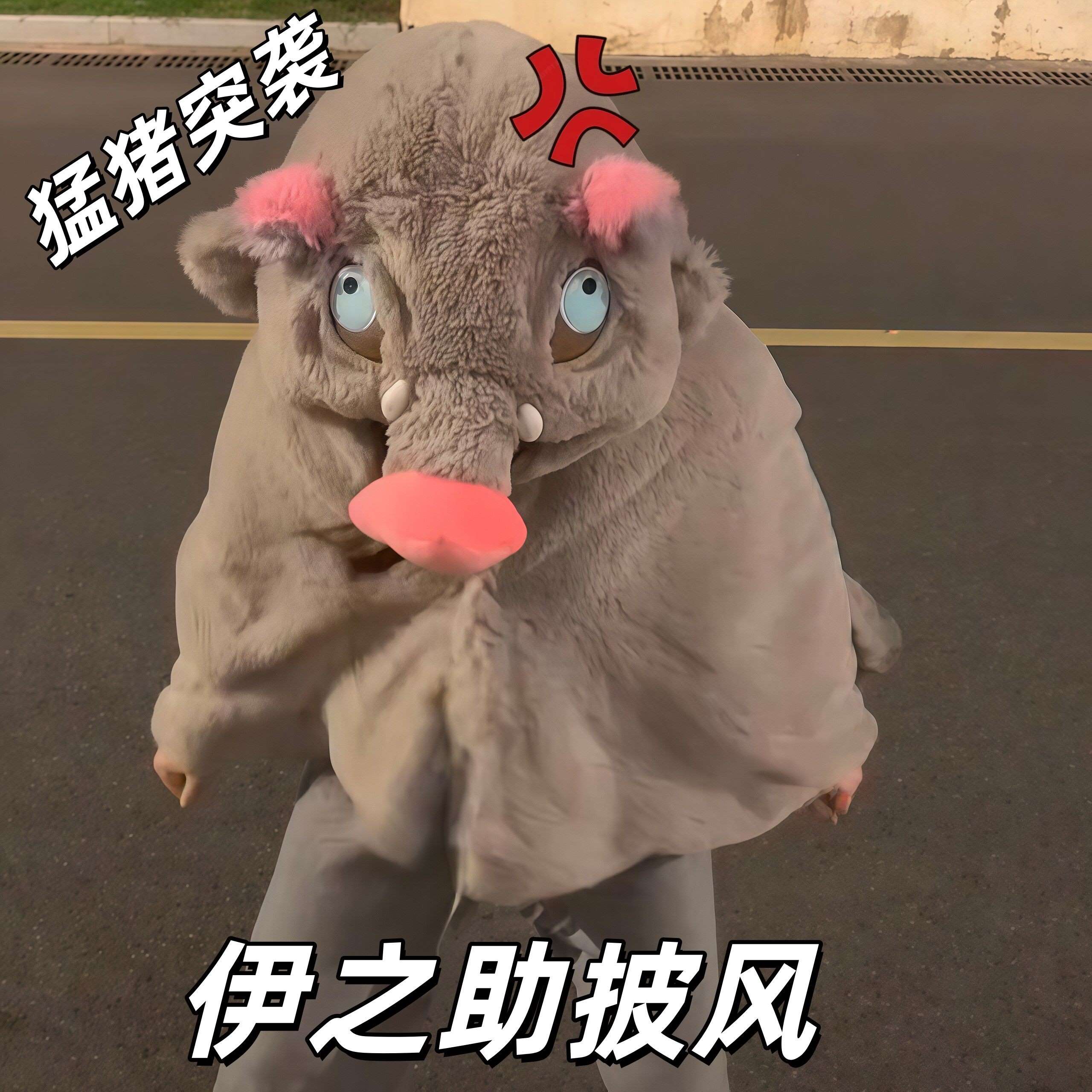 伊之助披风可爱卡通鬼灭