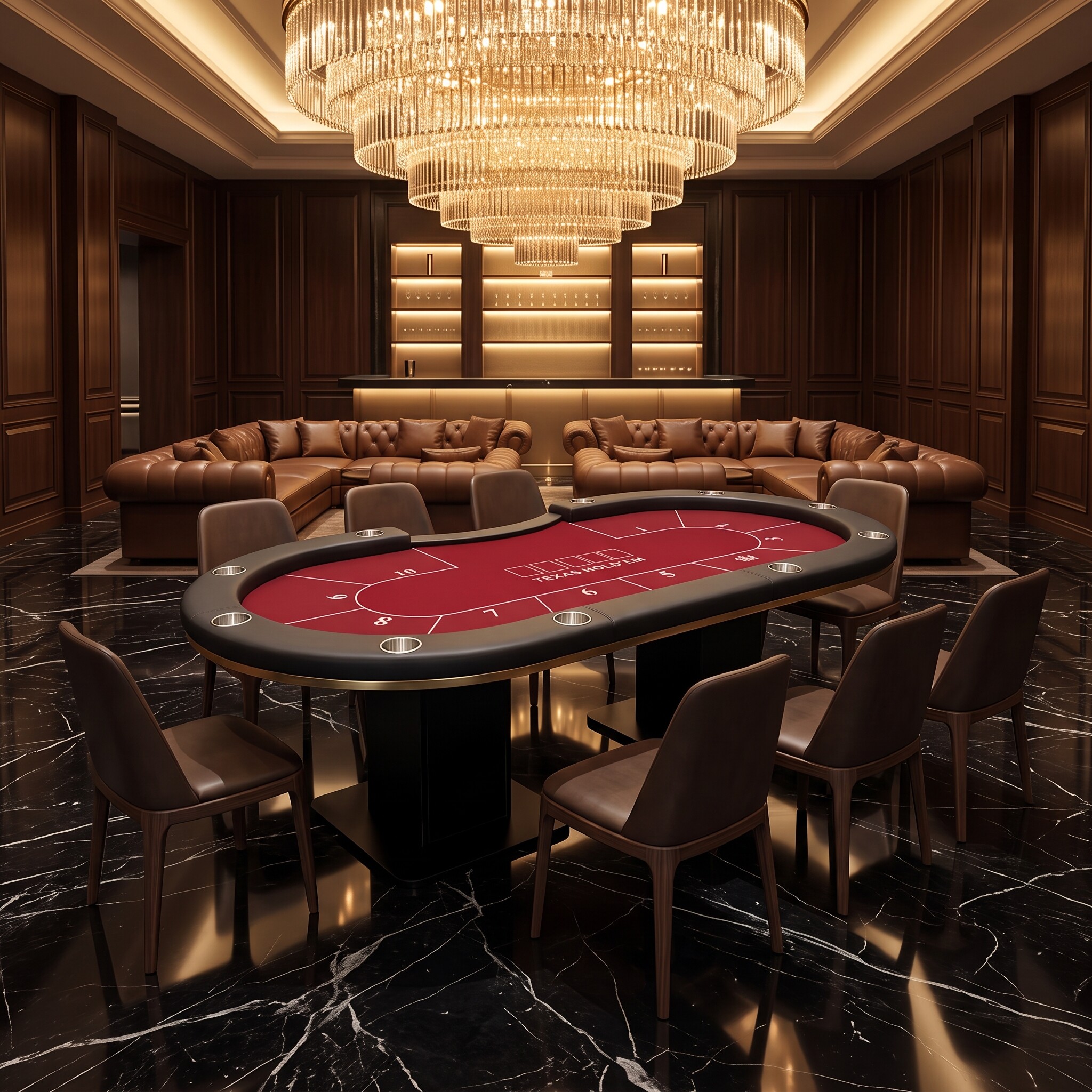标准腿德州扑克棋牌桌带烟灰缸休闲牌桌颜色尺寸可定制原工厂直销