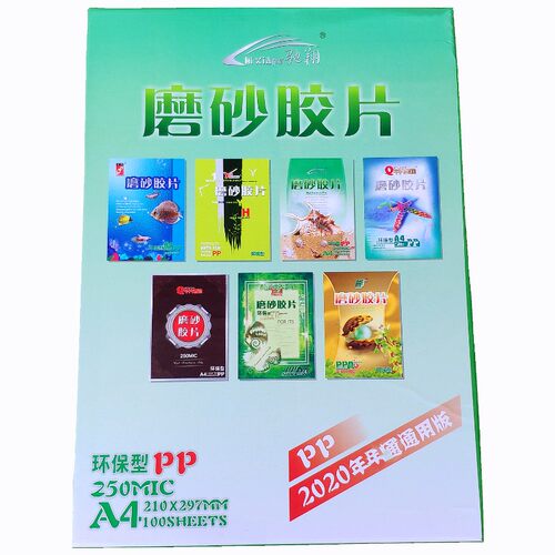 金煌a4磨砂装订胶片PP材料a3标书文件打孔封面透明封皮25c30s40丝