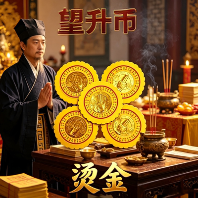 加厚大号烫金往笙钱旺生钱竹浆纸烫金黄裱纸祖先清明重阳节七月半