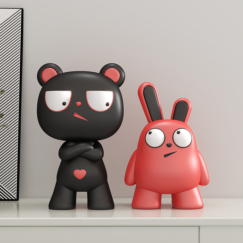 创意趣味摆件客厅电视柜卧室桌面装饰品工位恶搞潮玩可爱家居玩偶