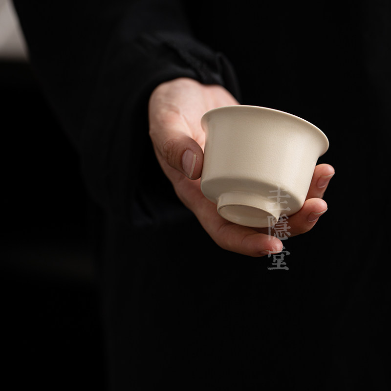 圭隐堂苏打釉开片可养陶瓷茶杯家用主人杯品茗杯喝茶杯子个人单杯