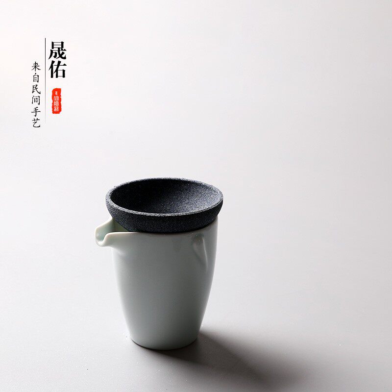 无孔茶漏茶滤茶叶过滤器隔茶过滤网茶具漏斗茶隔茶漏器矿石滤茶器