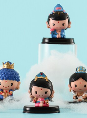 十二生肖本命佛招财可爱卡通八大守护神办公室书房桌面车载小摆件
