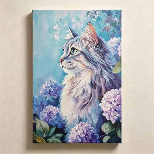 故园外的猫双倍UV立体无框帆布画