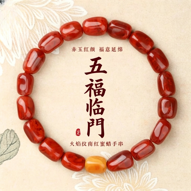 天然南红玛瑙本命年男女同款手链