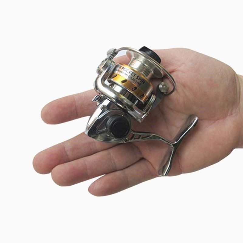 钢笔竿渔轮小号鱼线轮冰冬钓轮阀钓矶钓轮迷你全金属纺车轮
