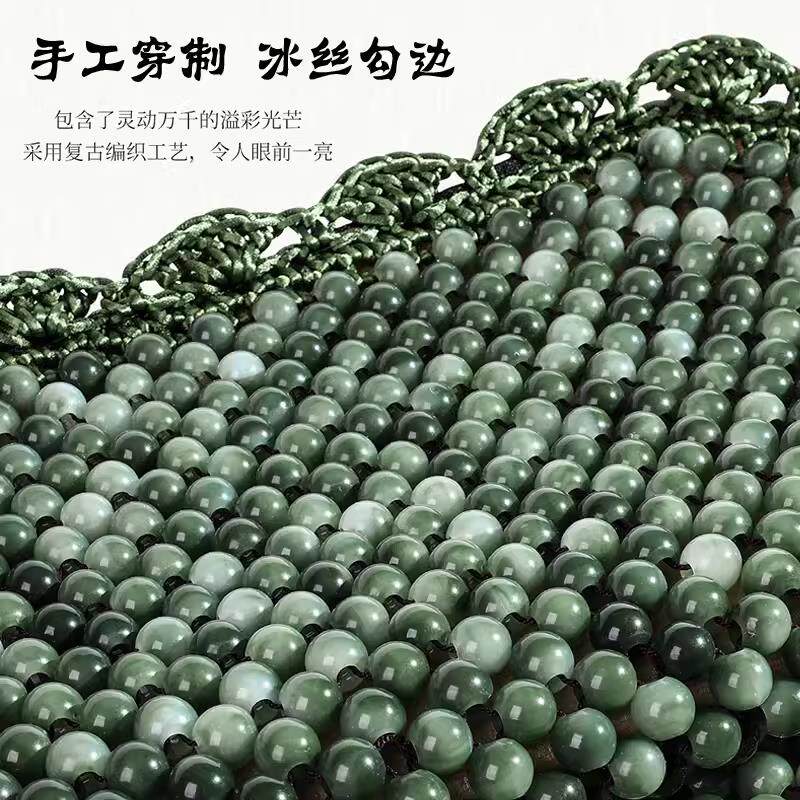 夏季树脂玉石滚珠汽车坐垫珠子办公座椅凉垫单片三件套防滑凉席垫